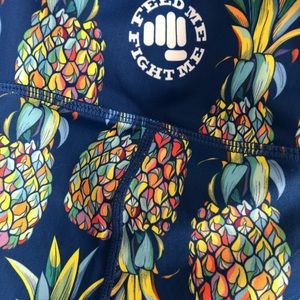 Feed Me Fight Me Pineapple Capris